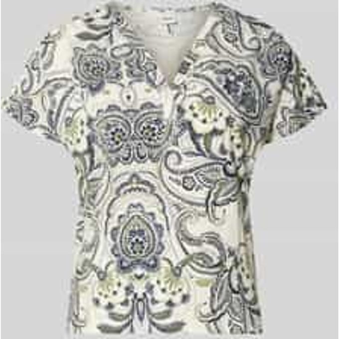 loose fit T-shirt van mix van katoen en modal model 'CAELEN S'