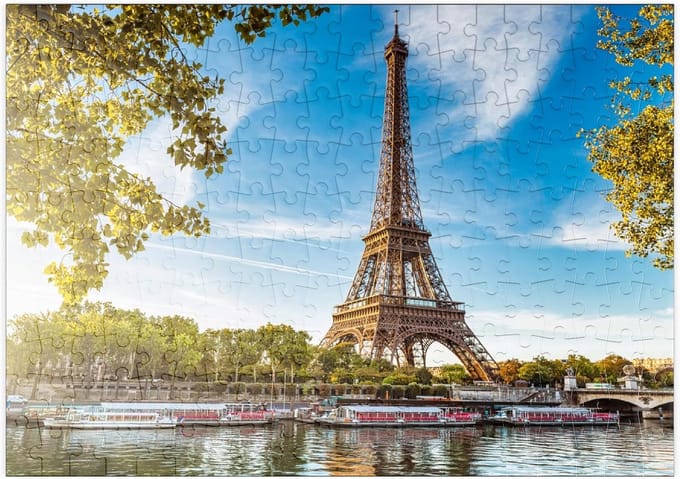 Puzzel Eiffeltoren Parijs met 200 Stukjes - Mooie Frankrijk Fotopuzzel