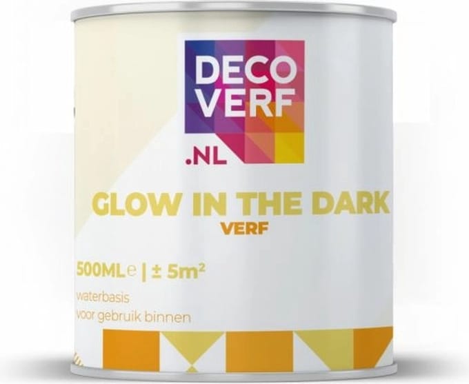 Decoverf glow in the dark verf, 500 ml