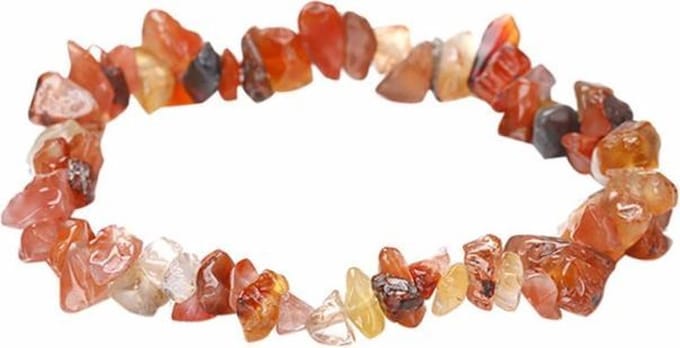 Fako Bijoux® - Armband - Little Stones - Roodbruin