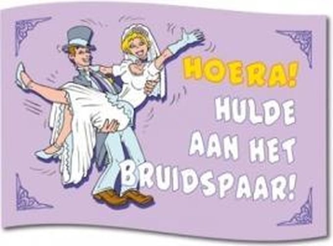 Gevelvlag bruidspaar, trouwen