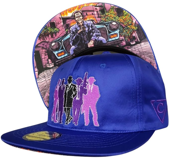 Capiche® Snapback Pet – Erfgenaam Van De Code No.5 – Blauw Satijn – Verstelbaar met Druksluiting – Pet Mannen – Heir To The Code – Maffia Collectie