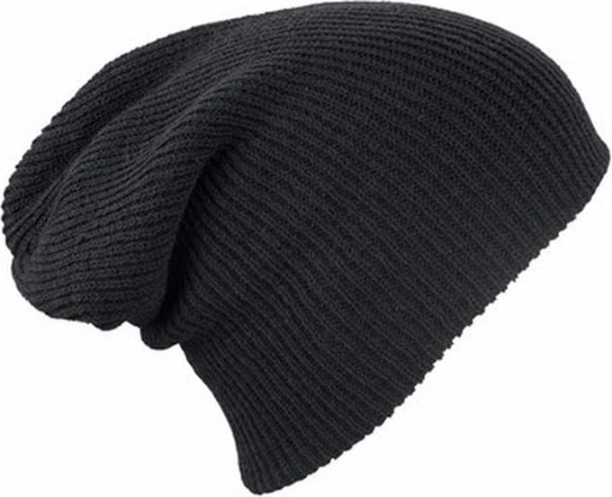Basic Beanie Muts Dames - Zwart - One Size