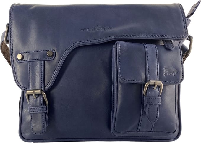 Arrigo Schoudertassen Vrouw – Damestas Messenger Bag Dames - Leer – Donkerblauw