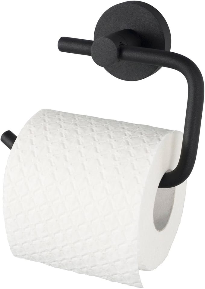 Wovar Toiletrolhouder zonder Klep Mat Zwart | Per Stuk