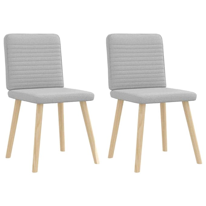 vidaXL - Eetkamerstoelen - 2 - st - stof - wolk - grijs