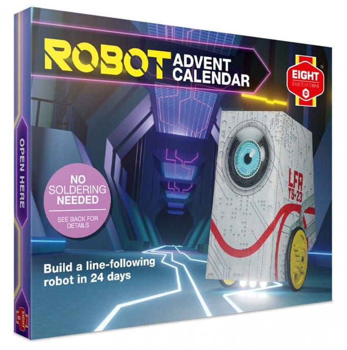 Franzis Adventskalender - 15091 Techniek - Robot - Robotica - Metalen Modelbouwpakket voor Techniekliefhebbers