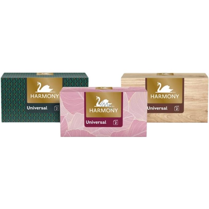 Boîte de lingettes hygiéniques Harmony Universal 2 plis Mix 150 Pièces