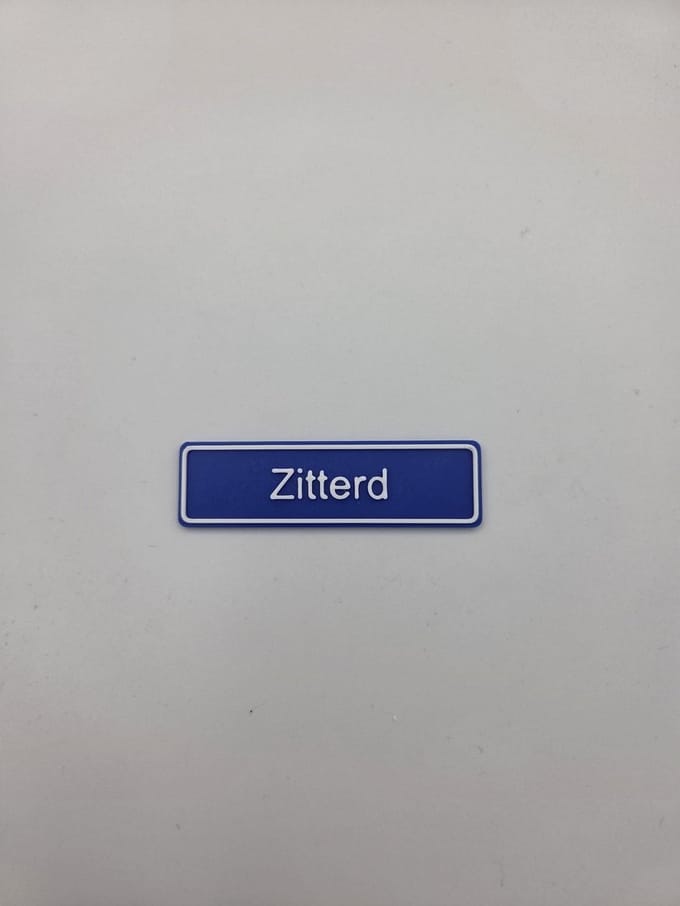 3D plaatsnaam speldje Zitterd