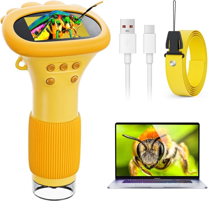 Kinderen Microscoop - Digitale Loep - Wetenschap Ontdekken - 1000x Vergroting - 2 Inch Display
