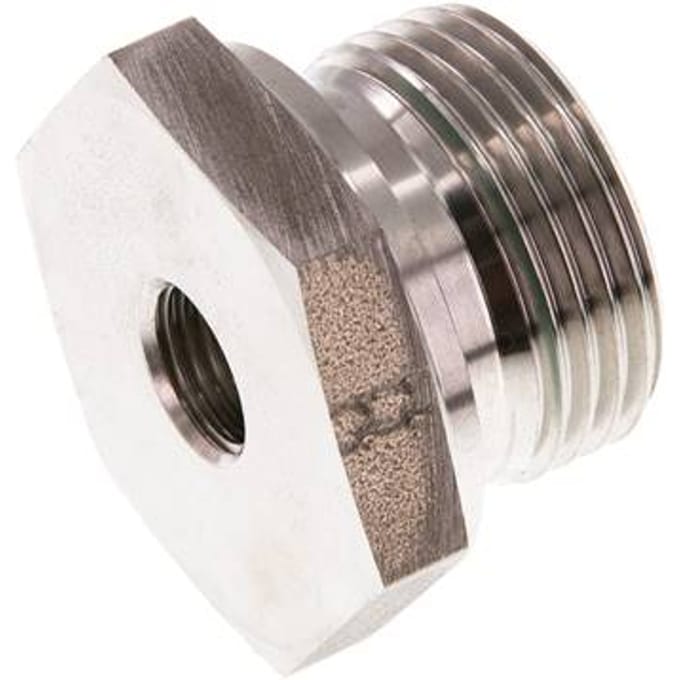 G 1'' x G 1/4'' M/F RVS Neusstuk 400 Bar - Hydrauliek - FL2S-MF-STE-100G-014G