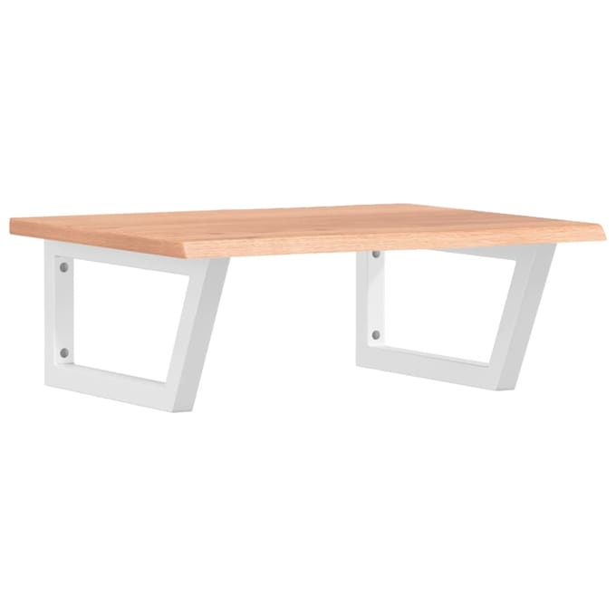 vidaXL - Badkamer - wandschap - staal - en - massief - eikenhout