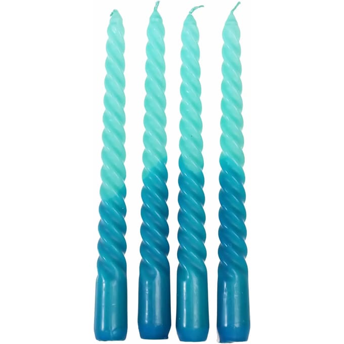 Spiraalkaarsen Rex London Dip Dye (x4)