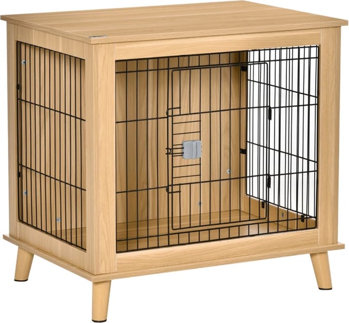 Hondenhok - Binnen - Bench - Ren - Weerbestendig - Kennel - Rek - Eikenhout