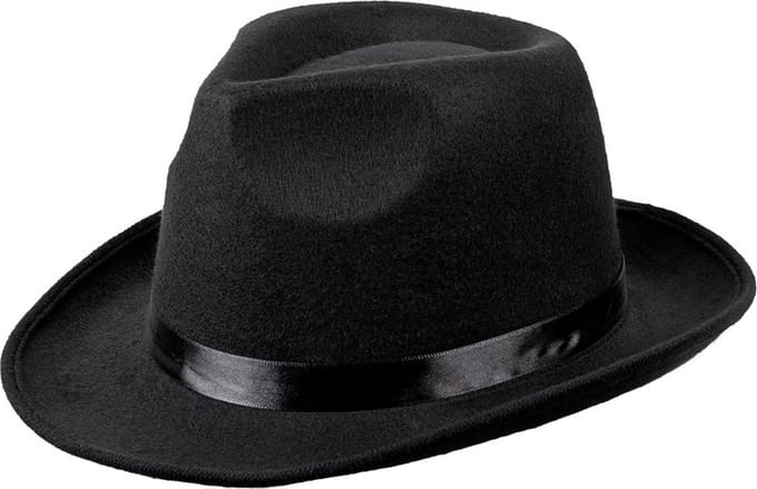 Boland - Hoed Dwight Zwart - 61 - Volwassenen - Unisex - Maffia - Gangsters