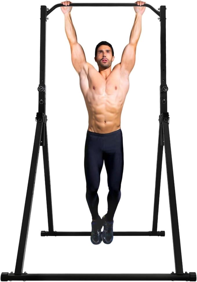 Optrekstang - Krachtstation - Thuis Trainen - Driehoekige Stabiliteit - 175-23 m - Zwart