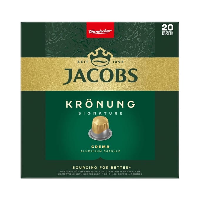 Jacobs Krönung Capsules Crema 20 pièces.