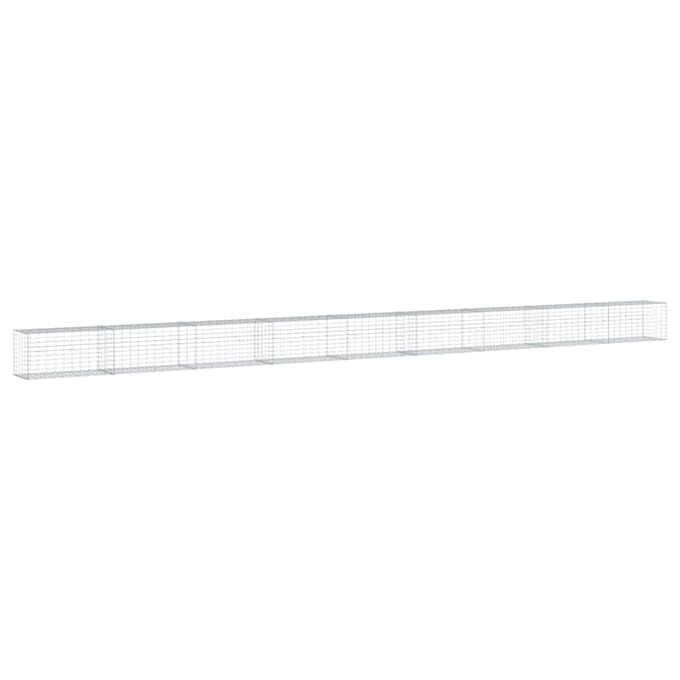 vidaXL - Schanskorf - 900x50x50 - cm - gegalvaniseerd - ijzer - zilverkleurig