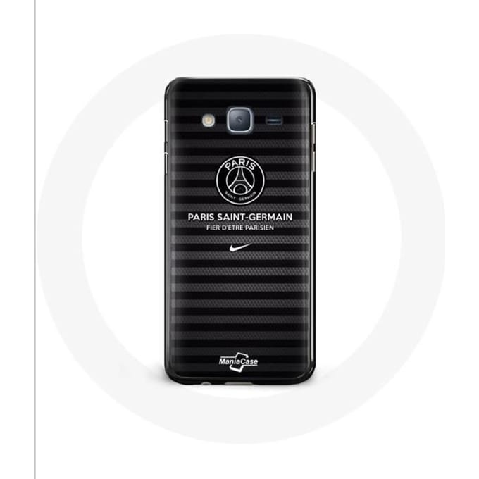 Coque de protection - PSG - Samsung Galaxy J3 2016 - Noir - Souple - Sportif