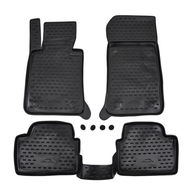 J&J AUTOMOTIVE | Tapis De Sol En Caoutchouc 3D Exclusive Pour Bmw 1 Série E87 / E81 3/5P. Berlina 2004-2011 noir