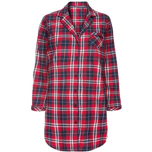 ESMARA Dames oversized shirt (geruit/rood, XS (32/34))