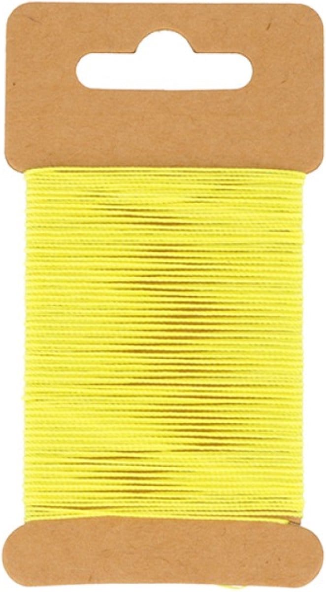 Fluorescerend fluo geel gewaxt draad 10 m - Artemio