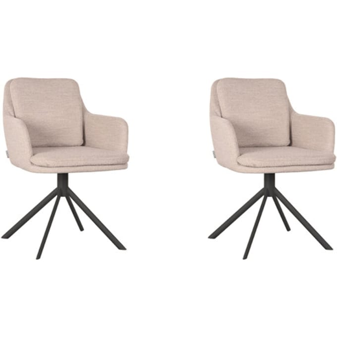 LABEL51 - Eetkamerstoel Joy - Beige - 63x58x83cm