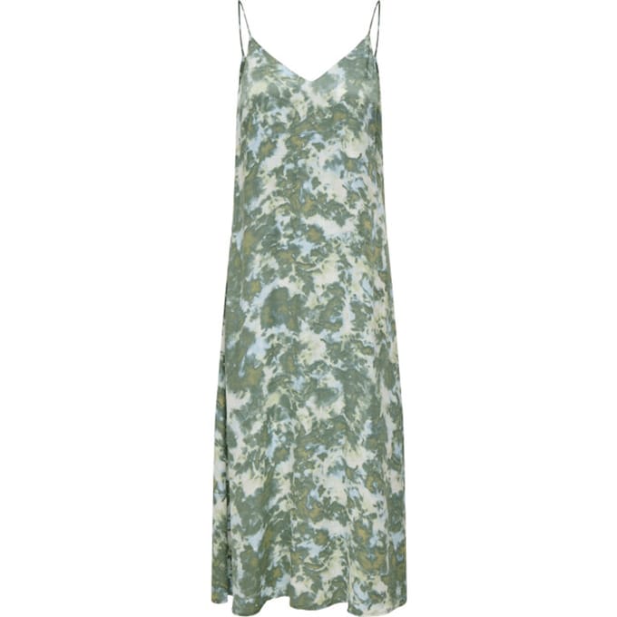 Only Onlannlouise strap long dress wvn balsam green/tie
