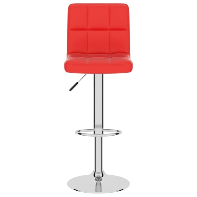vidaXL - Barkruk - kunstleer - rood
