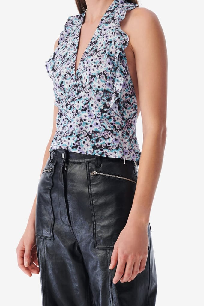 IRO Paris Naigi Top Multico Blue Taglia: 36 | Magliette intime Outlet | Donna | Blu