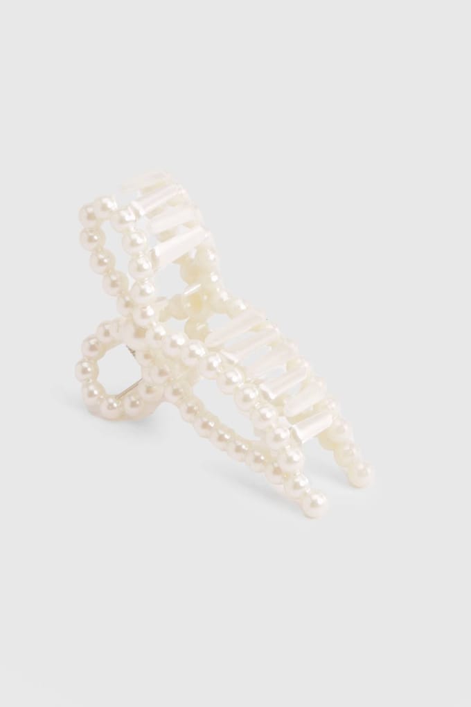 boohoo Dames Parel Detail Strik Klauwclip