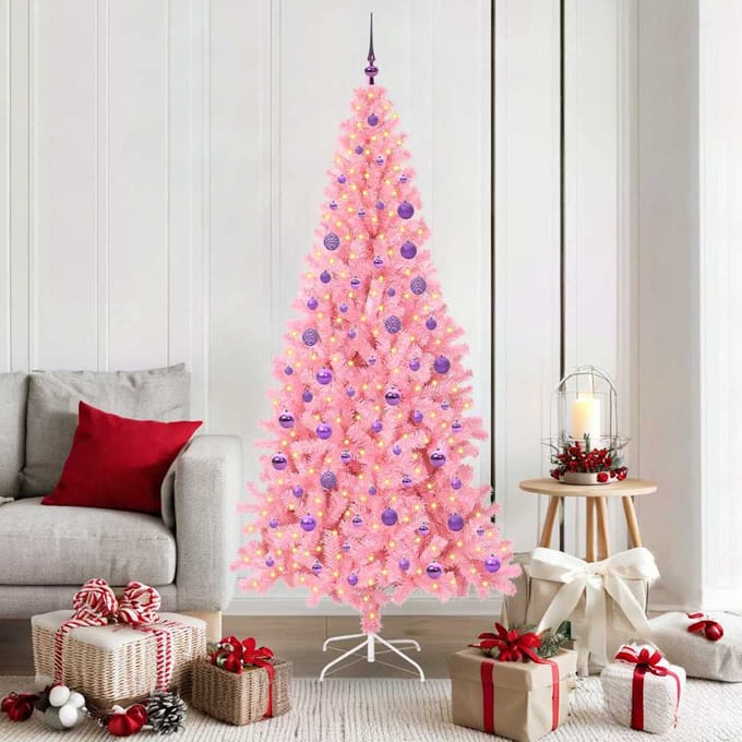 vidaXL - Kerstboom - Roze - 180 - cm - PVC