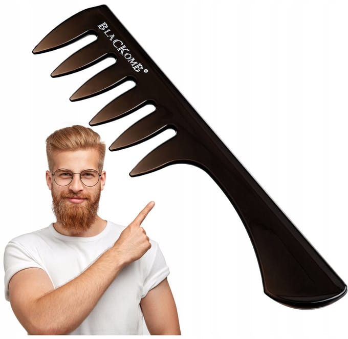 Blackomb Heren Kam - Haarstyling Kam - Zwart, Textureren, Voor Mannen