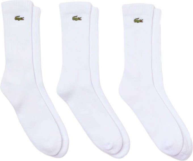 Lacoste Sportsokken Heren Wit 3 Paar