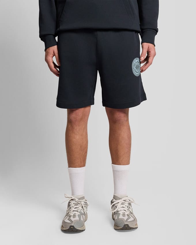 Grafische Badge Katoenen Sweatshorts