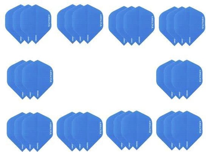 10 sets (30 stuks) Super Sterke Lichtblauwe Poly XS100 - flights - dartflights