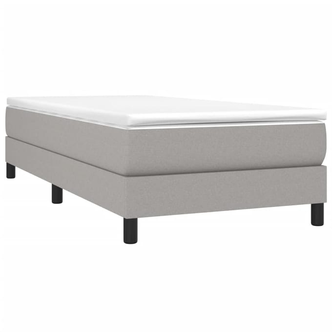vidaXL - Boxspring - bed - 100x200 - cm - stof - lichtgrijs