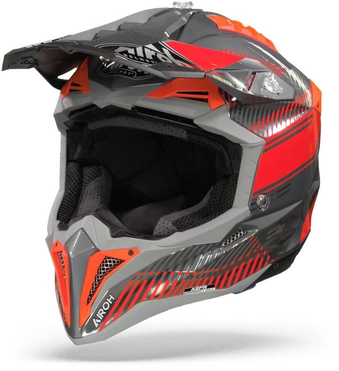 Airoh Aviator 3 Wave Mat Oranje Crosshelm - Helm