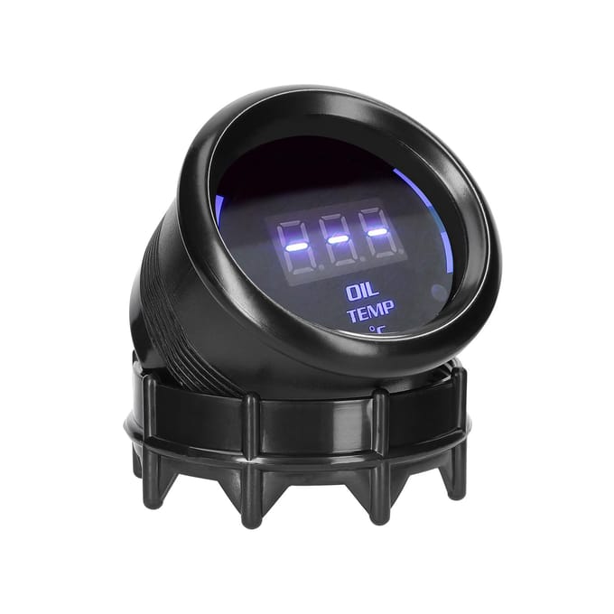 52mm Olietemperatuurmeter Auto Digitale Meter LED Display 40-140 celsius met Sensor Alarm Functie voor Auto zwart