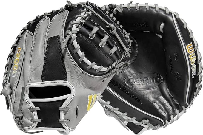 Wilson 2023 A2000 M2 Honkbal Catcherhandschoen Grey/BLACK 33.5 REG (Rechtsgooiend)