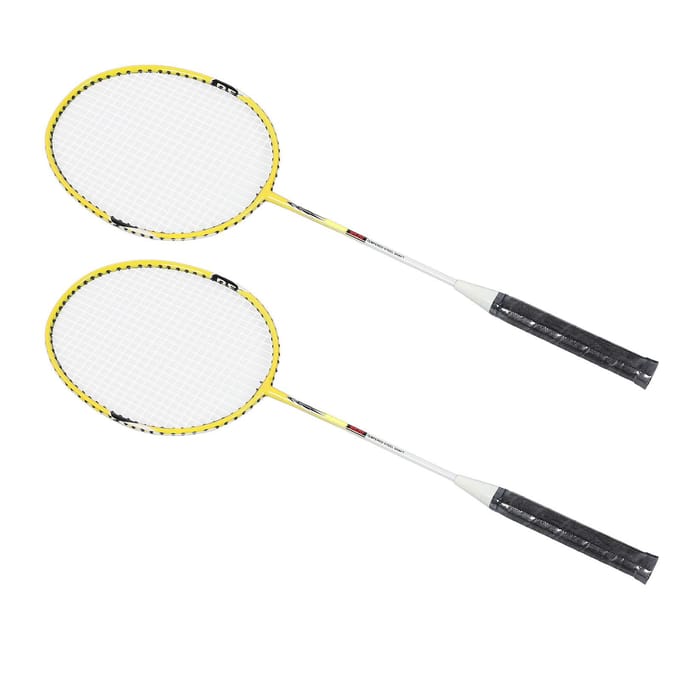 Badminton Racket IJzerlegering Nylon Antislip Grip Draagbaar Badminton Racket met Draagtas voor white