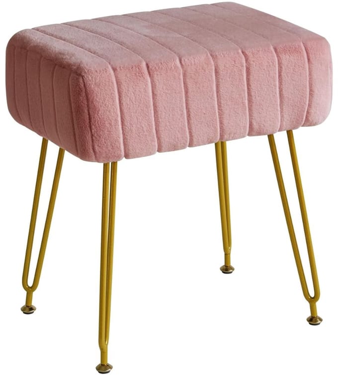 DnA® Kaptafel Stoel - Stoel - Kruk - Roze - 40cm x 30cm x 46cm