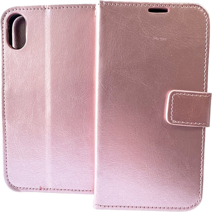 Portemonnee Book Case Hoesje Geschikt voor: iPhone XS Max - rose goud