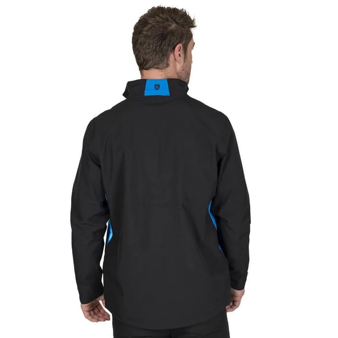 Island Green Heren Stretch Golf Waterdicht Jasje (Zwart/Turkoois)