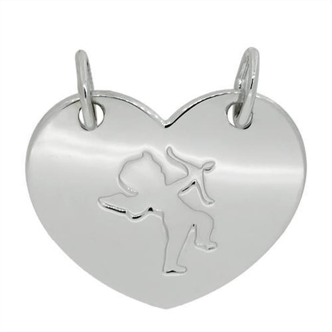 Tresor Zilveren Hanger Hartje Cupido
