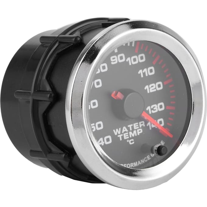Manomètre de température d'eau universel Affichage LED 7 couleurs 52mm 12V Avec capteur 40 140 celsius gray