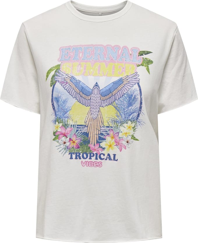 Only T-shirt Onllucy Reg S/s Top Jrs Noos 15215721 Bright White Dames Maat - M