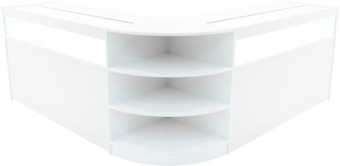 Theseus led winkel toonbank set - wit - lm60 & 2x b1500 - met slot