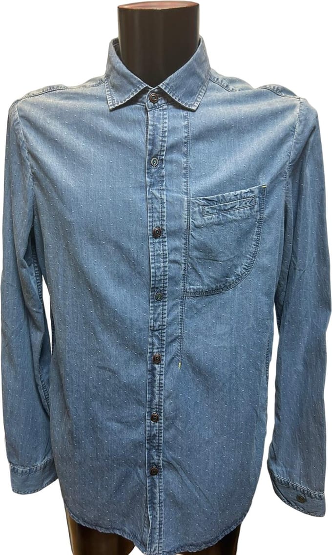 Cast iron - CSI42651 - Overhemd - Mannen - Blauw - Maat L