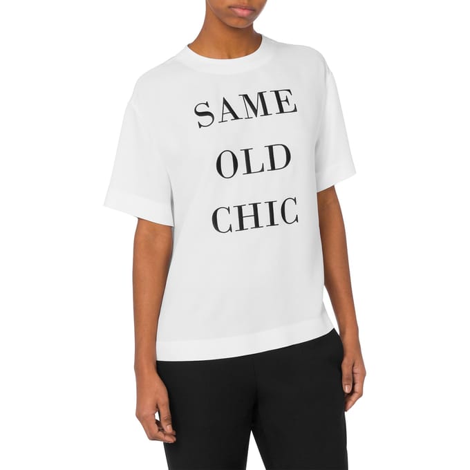 Moschino Blouse With Same Old Chic Embroidery White Taglia: 40 | Maglie Sportivi Outlet | Donna | Bianco